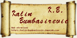 Kalin Bumbaširević vizit kartica